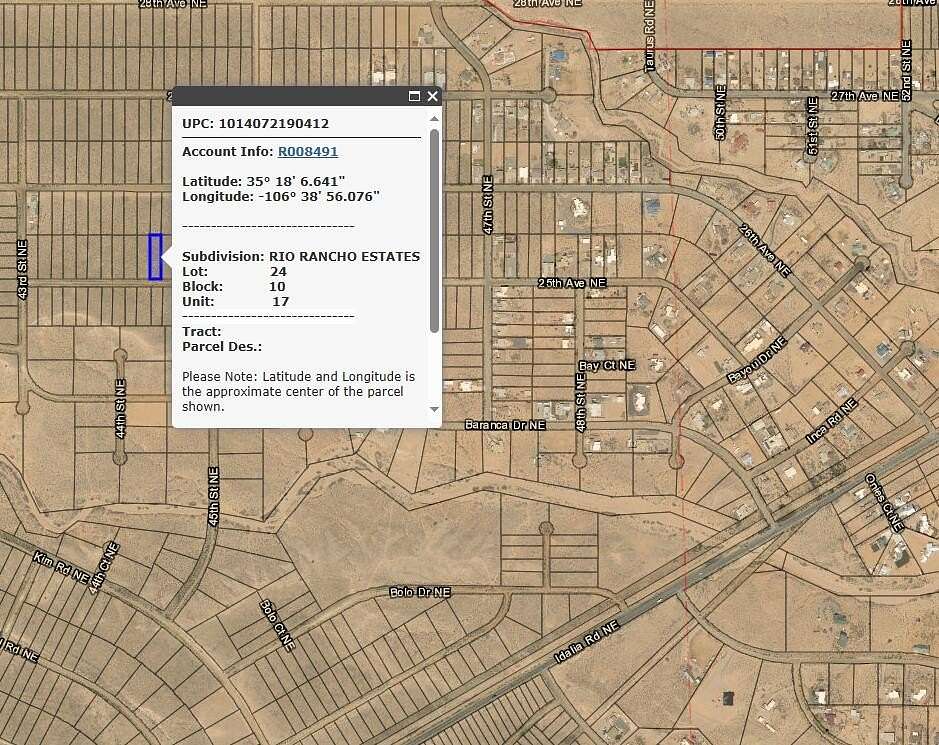 0.5 Acres of Land for Sale in Rio Rancho, New Mexico