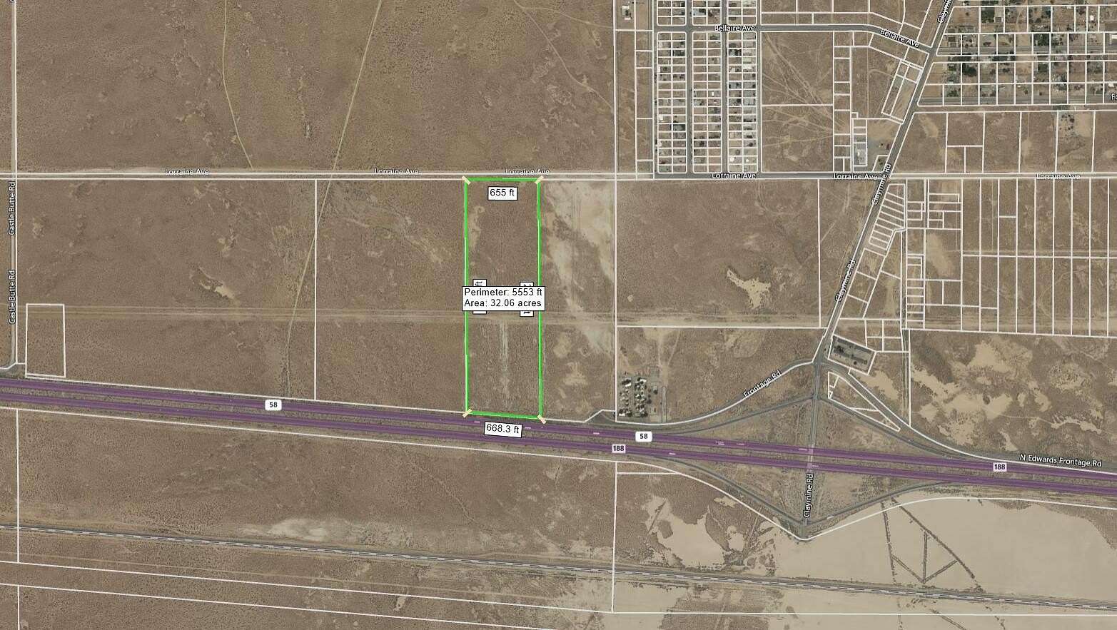 32.6 Acres of Agricultural Land for Sale in North Edwards, California