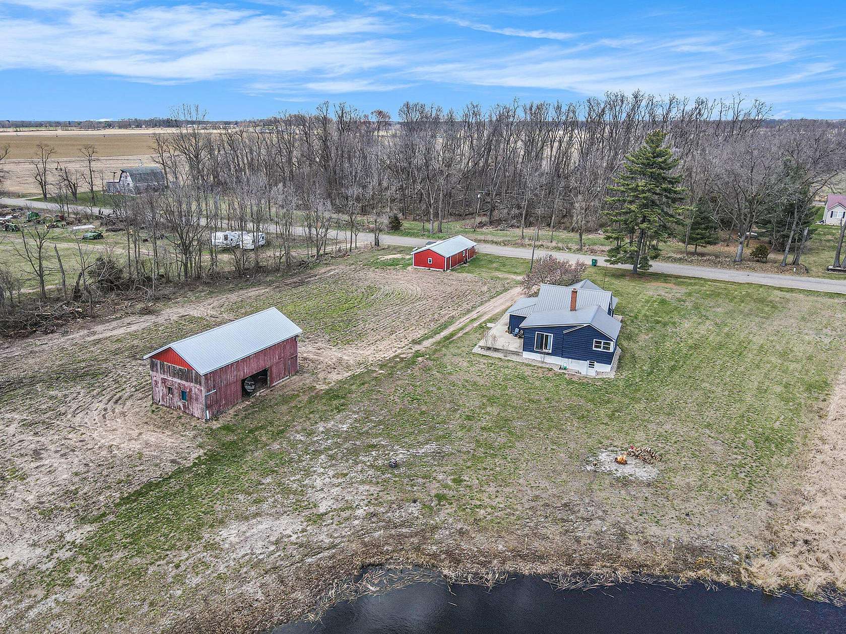 3.1 Acres of Land with Home for Sale in Colon, Michigan
