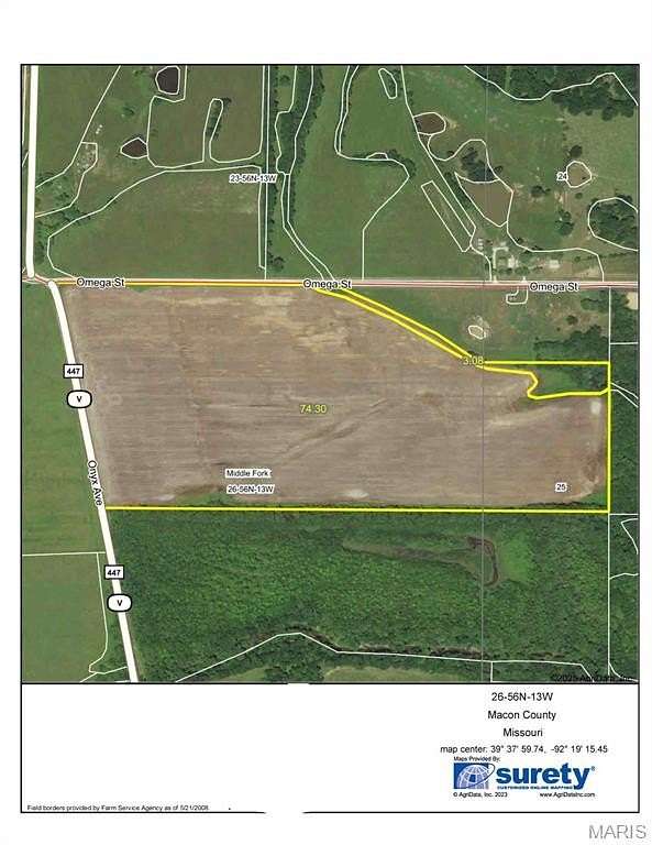 79.9 Acres of Agricultural Land for Sale in Middle Fork Township, Missouri