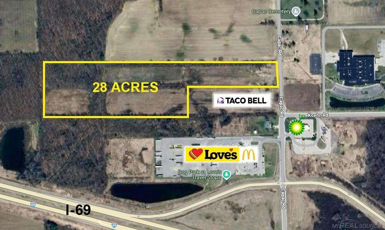 35 Acres of Commercial Land for Sale in Capac, Michigan
