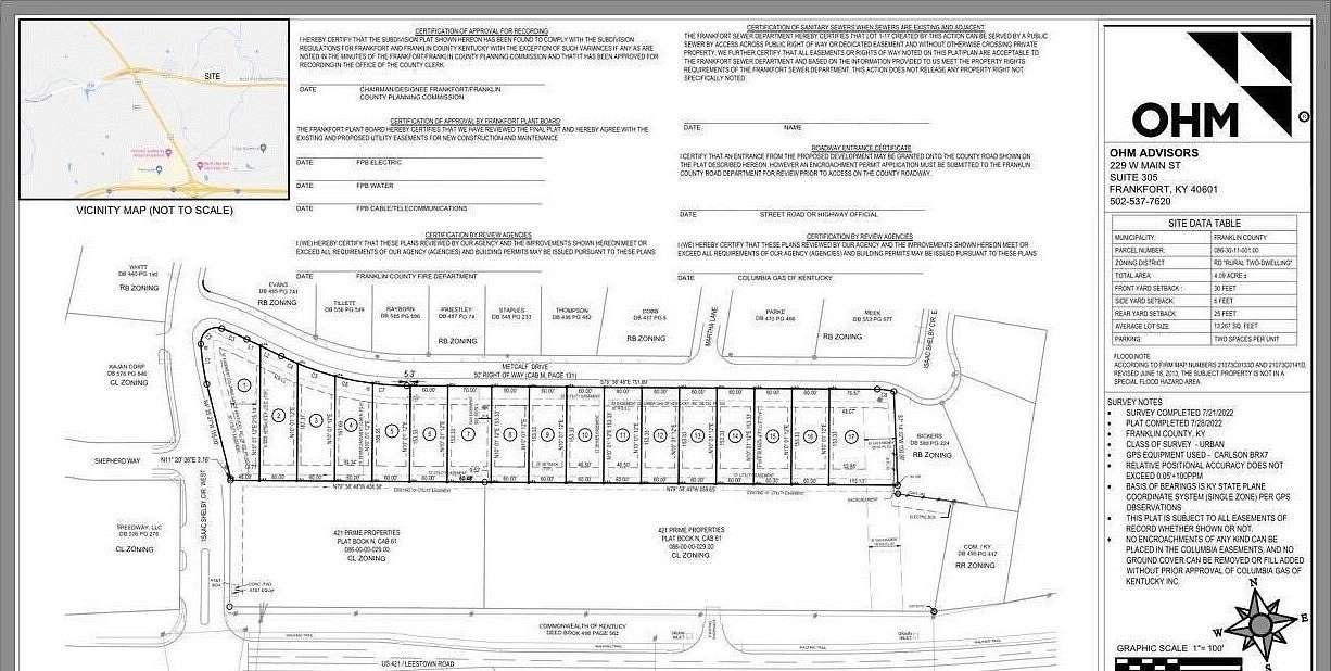 0.21 Acres of Residential Land for Sale in Frankfort, Kentucky