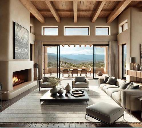 2.5 Acres of Residential Land with Home for Sale in Santa Fe, New Mexico