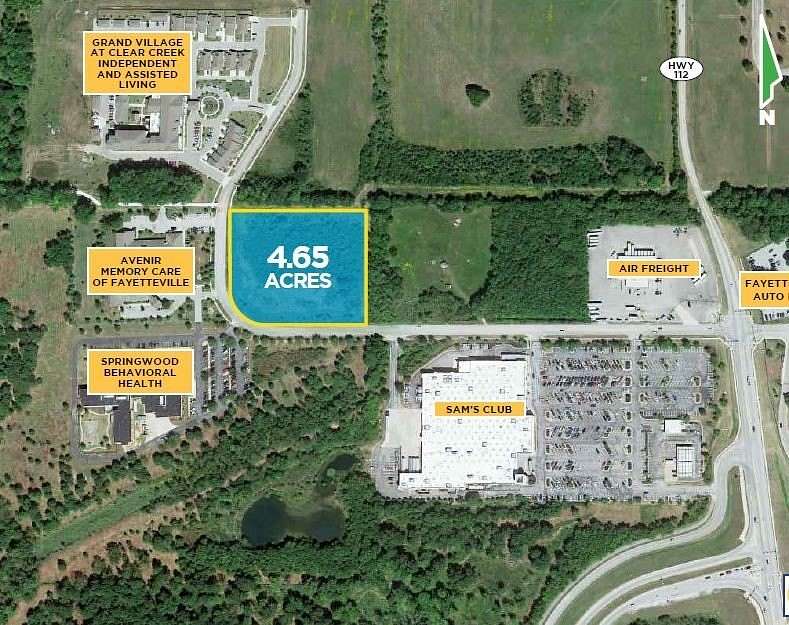 4.65 Acres of Commercial Land for Sale in Fayetteville, Arkansas