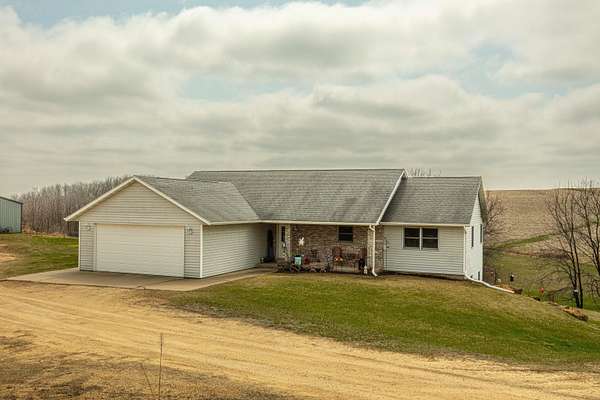 44.3 Acres of Land with Home for Sale in Dodgeville, Wisconsin