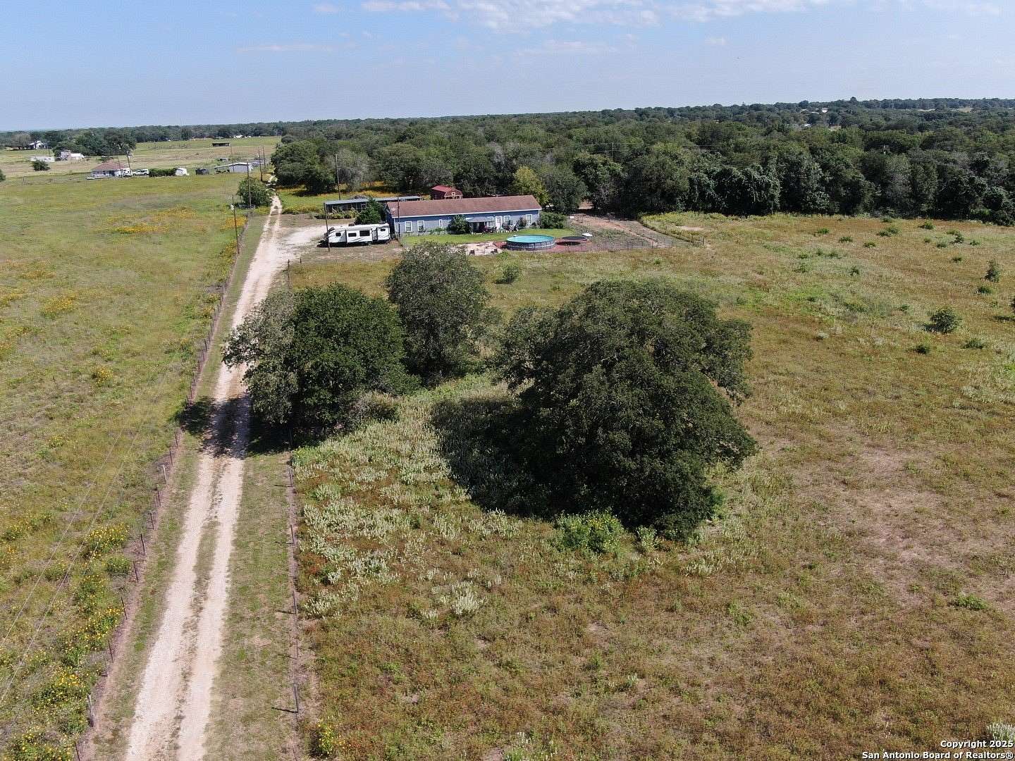 5.85 Acres of Land with Home for Sale in Sutherland Springs, Texas
