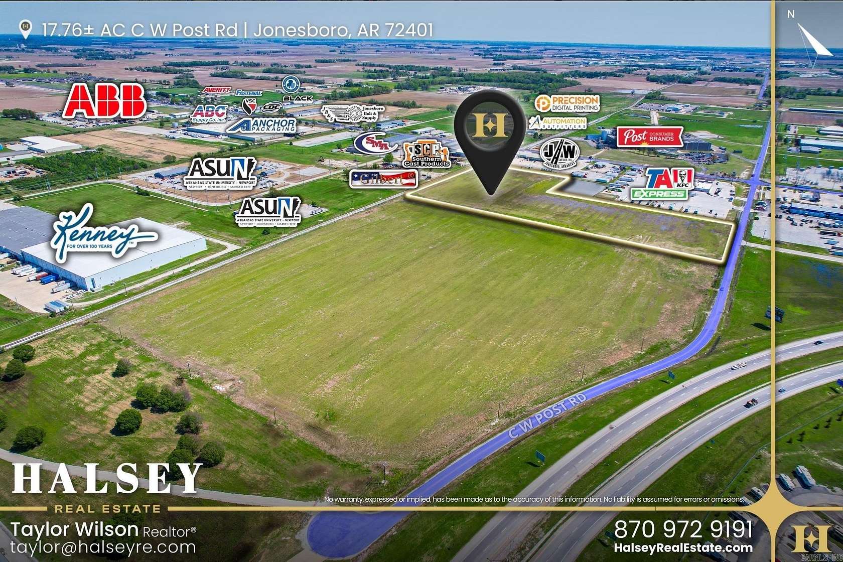 17.8 Acres of Commercial Land for Sale in Jonesboro, Arkansas