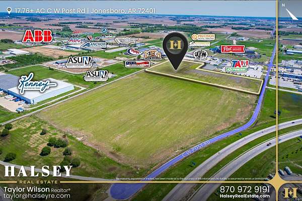 17.8 Acres of Commercial Land for Sale in Jonesboro, Arkansas