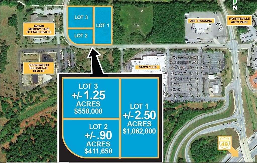 1.25 Acres of Commercial Land for Sale in Fayetteville, Arkansas