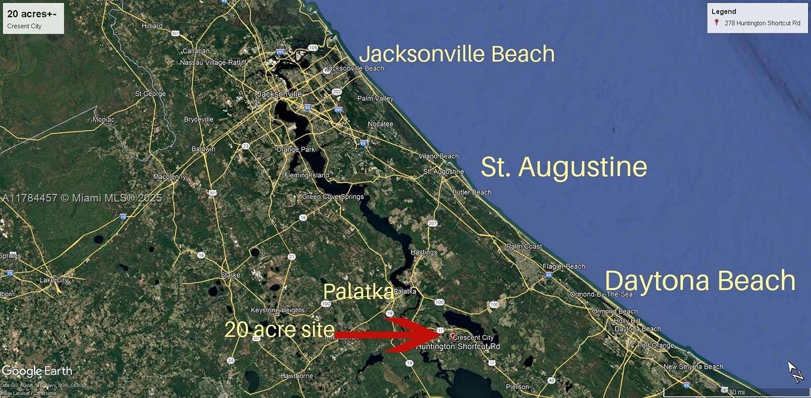 20.7 Acres of Recreational Land & Farm for Sale in Pomona Park, Florida