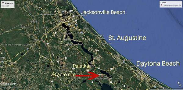 20.7 Acres of Recreational Land & Farm for Sale in Pomona Park, Florida