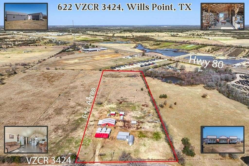 7 Acres of Land with Home for Sale in Wills Point, Texas