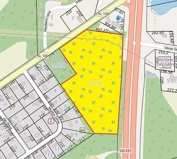 13.7 Acres of Commercial Land for Sale in Dothan, Alabama