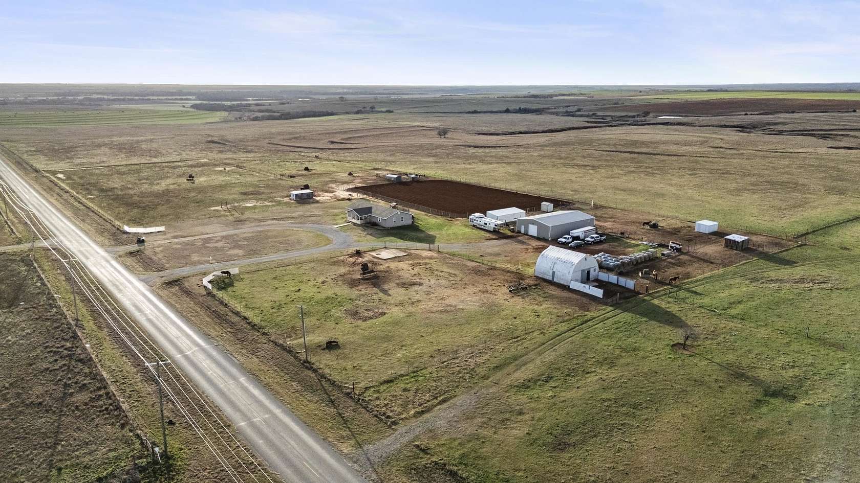 10.7 Acres of Land with Home for Sale in Bessie, Oklahoma