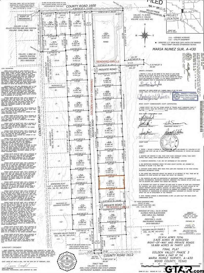 0.56 Acres of Residential Land for Sale in Alba, Texas
