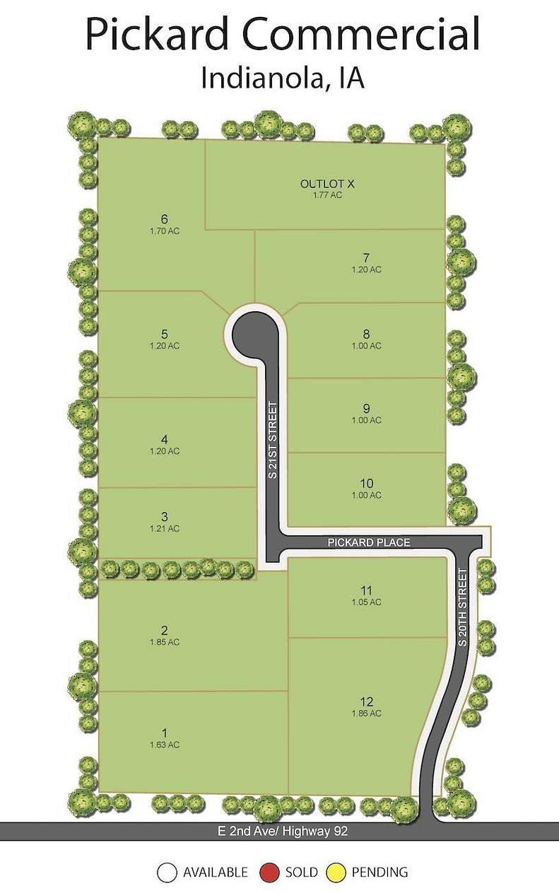 1.2 Acres of Commercial Land for Sale in Indianola, Iowa