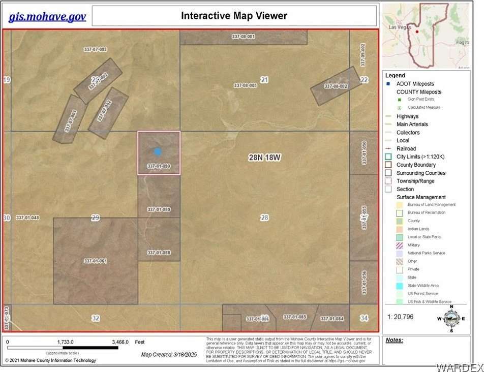 40 Acres of Recreational Land for Sale in White Hills, Arizona