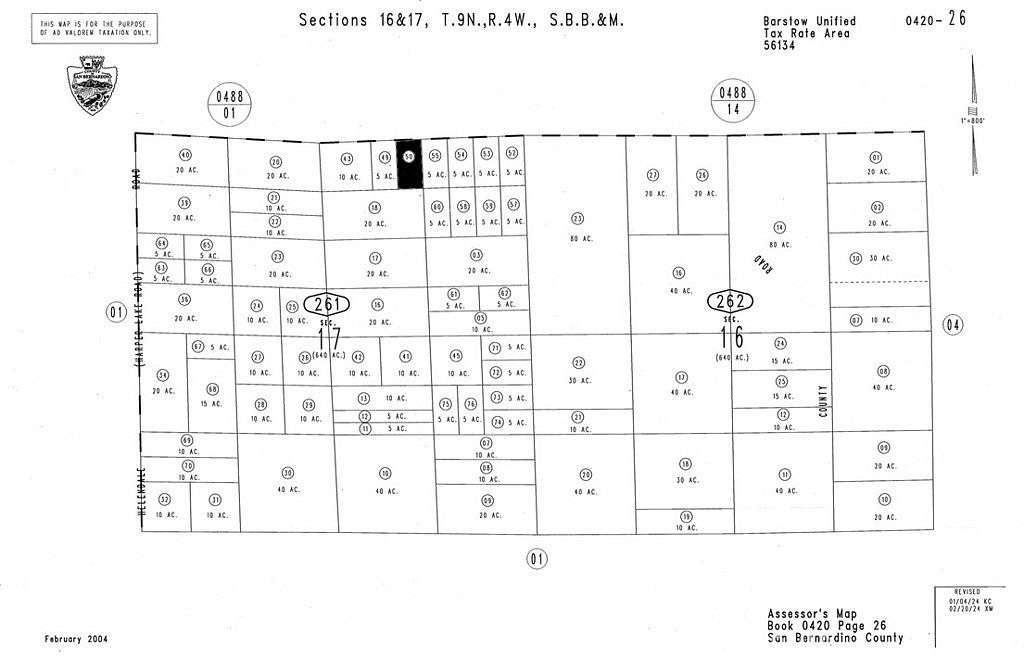5 Acres of Agricultural Land for Sale in Helendale, California