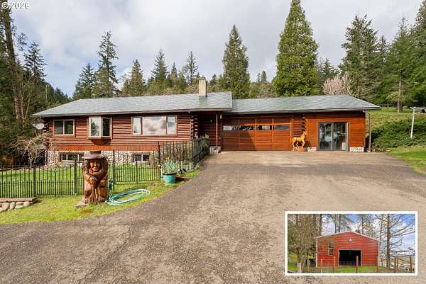 7.66 Acres of Land with Home for Sale in Sutherlin, Oregon