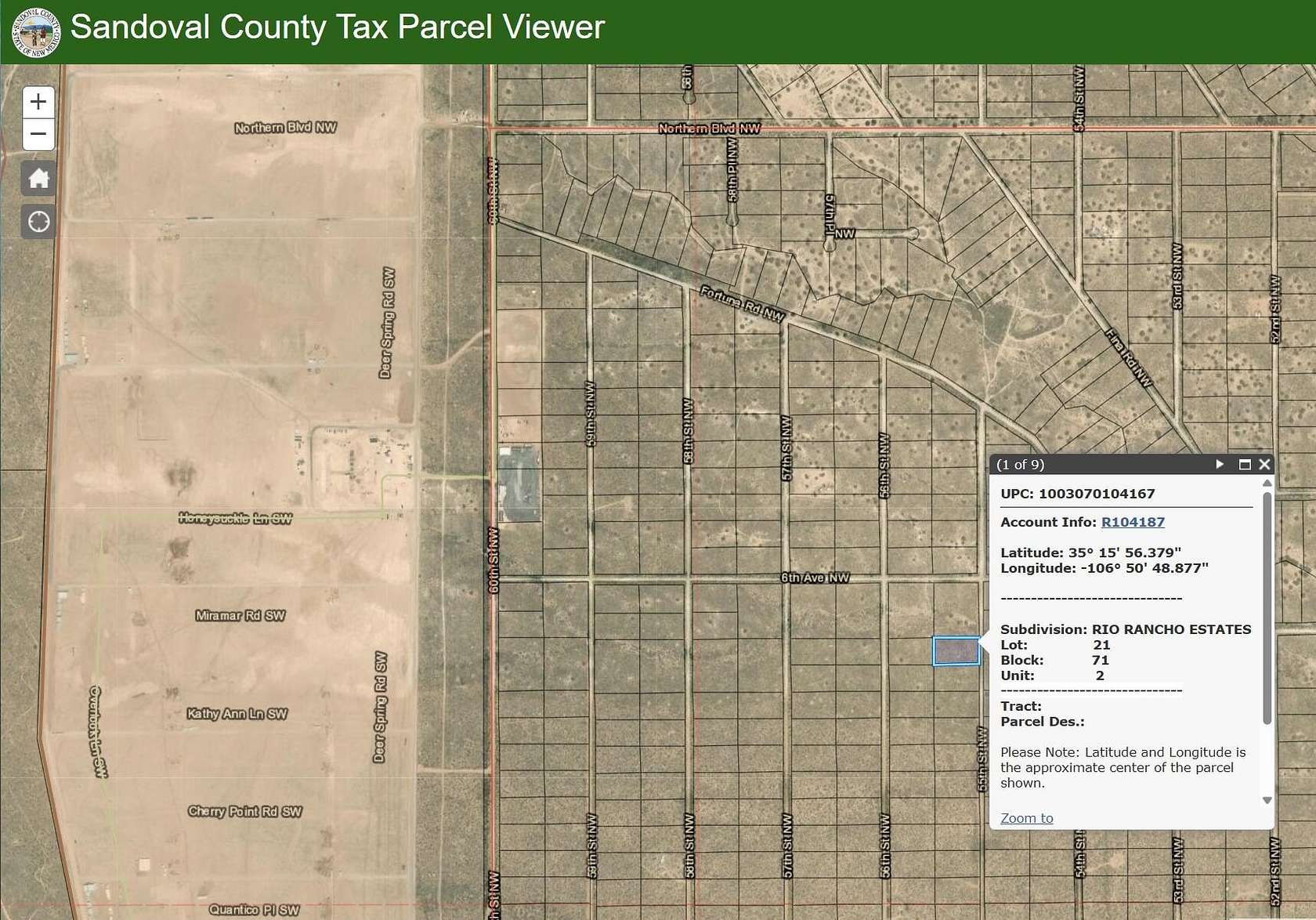 1 Acre of Land for Sale in Rio Rancho, New Mexico