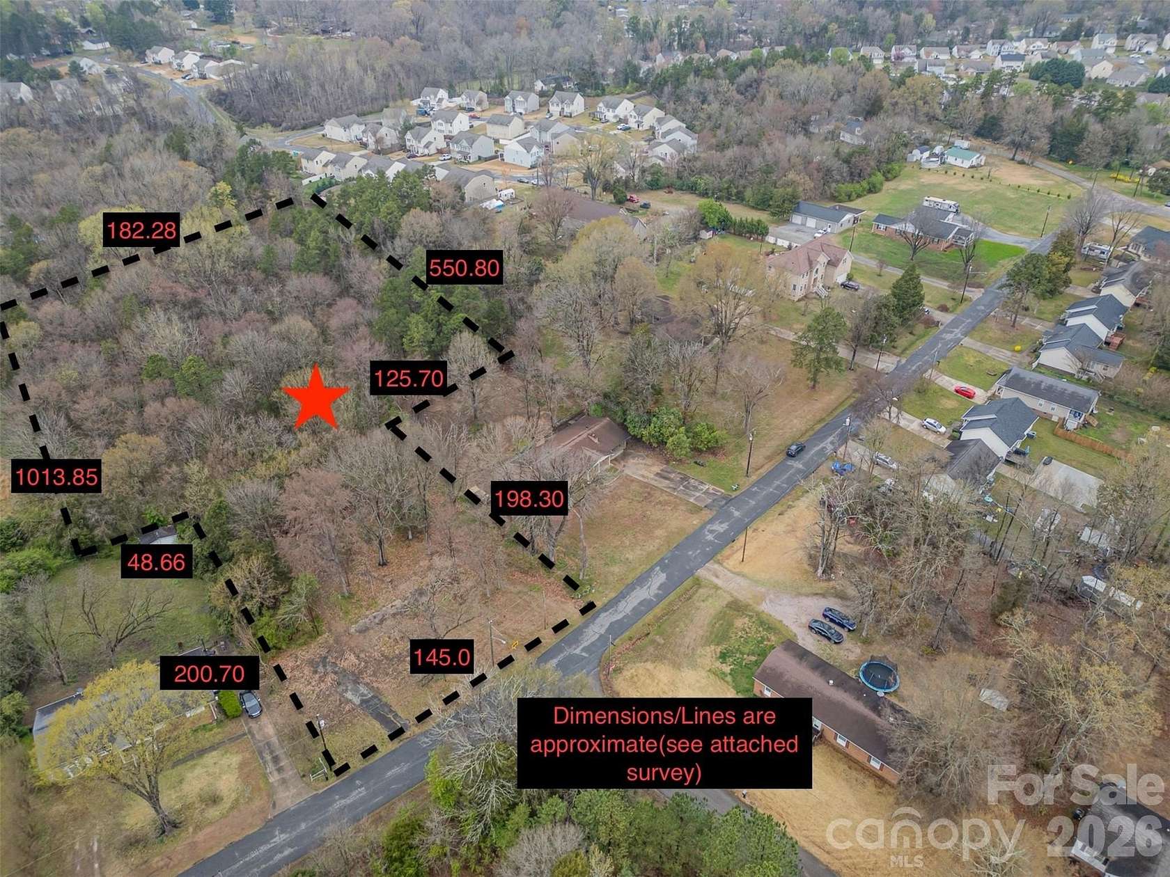 3.6 Acres of Residential Land for Sale in Concord, North Carolina