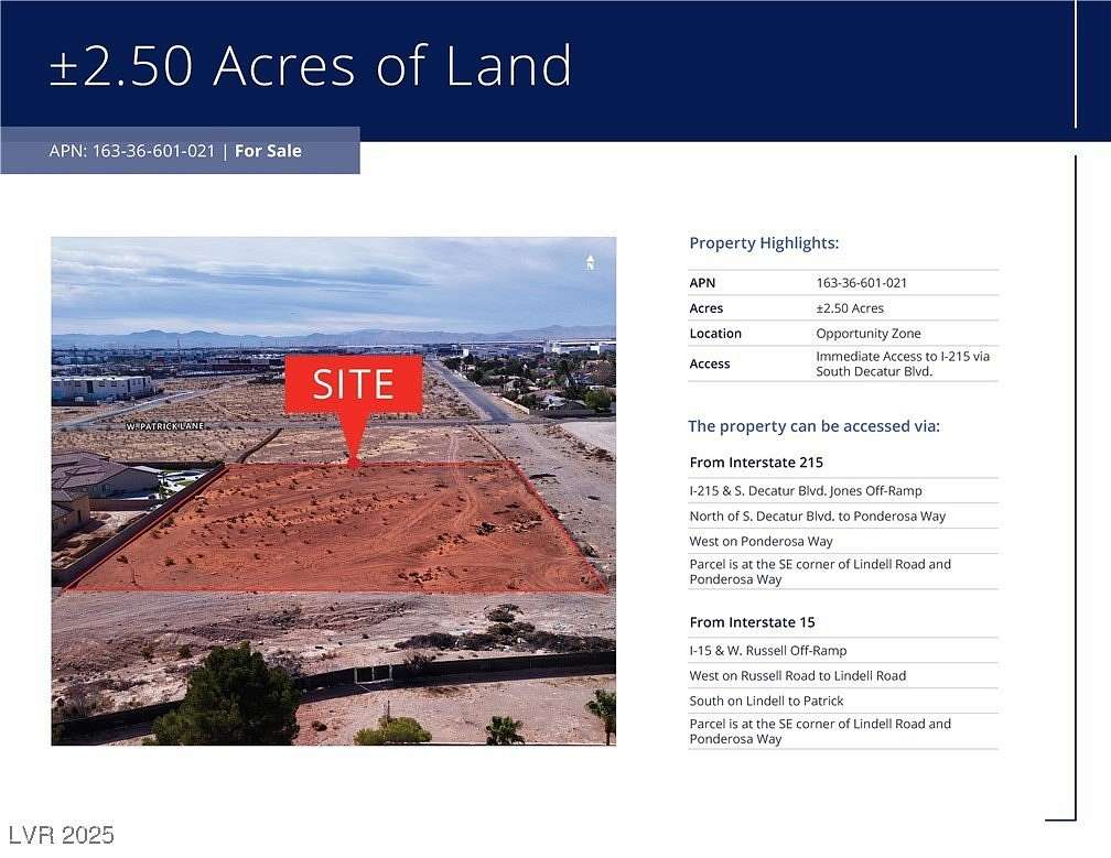 2.5 Acres of Mixed-Use Land for Sale in Las Vegas, Nevada