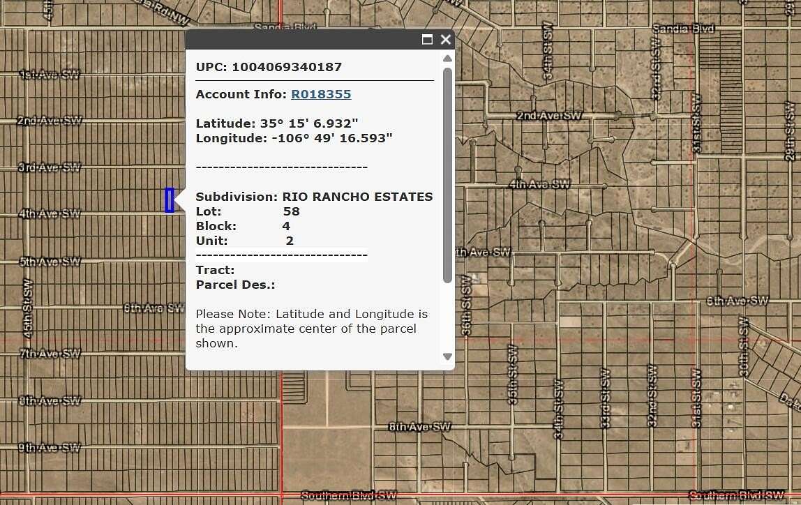 0.5 Acres of Land for Sale in Rio Rancho, New Mexico