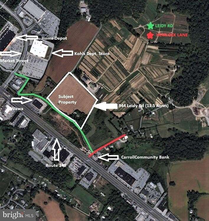 13.6 Acres of Commercial Land for Sale in Westminster, Maryland