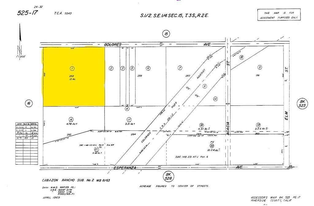 10 Acres of Residential Land for Sale in Cabazon, California