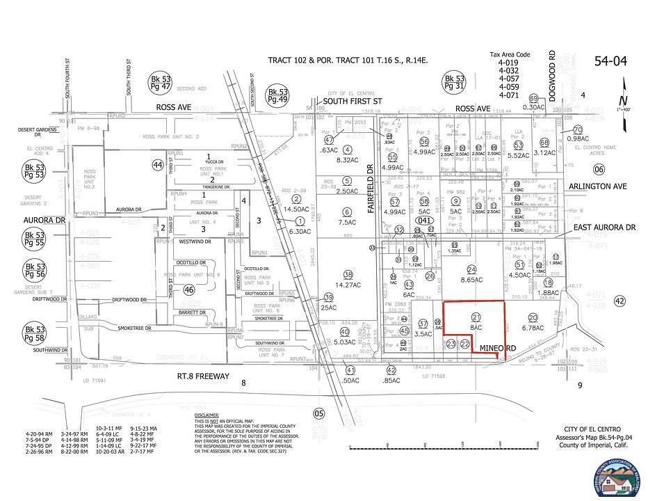 8 Acres of Commercial Land for Sale in El Centro, California