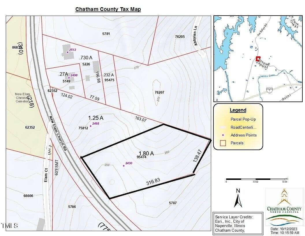 1.85 Acres of Residential Land for Sale in Moncure, North Carolina