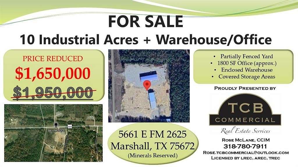 10 Acres of Commercial Land for Sale in Marshall, Texas