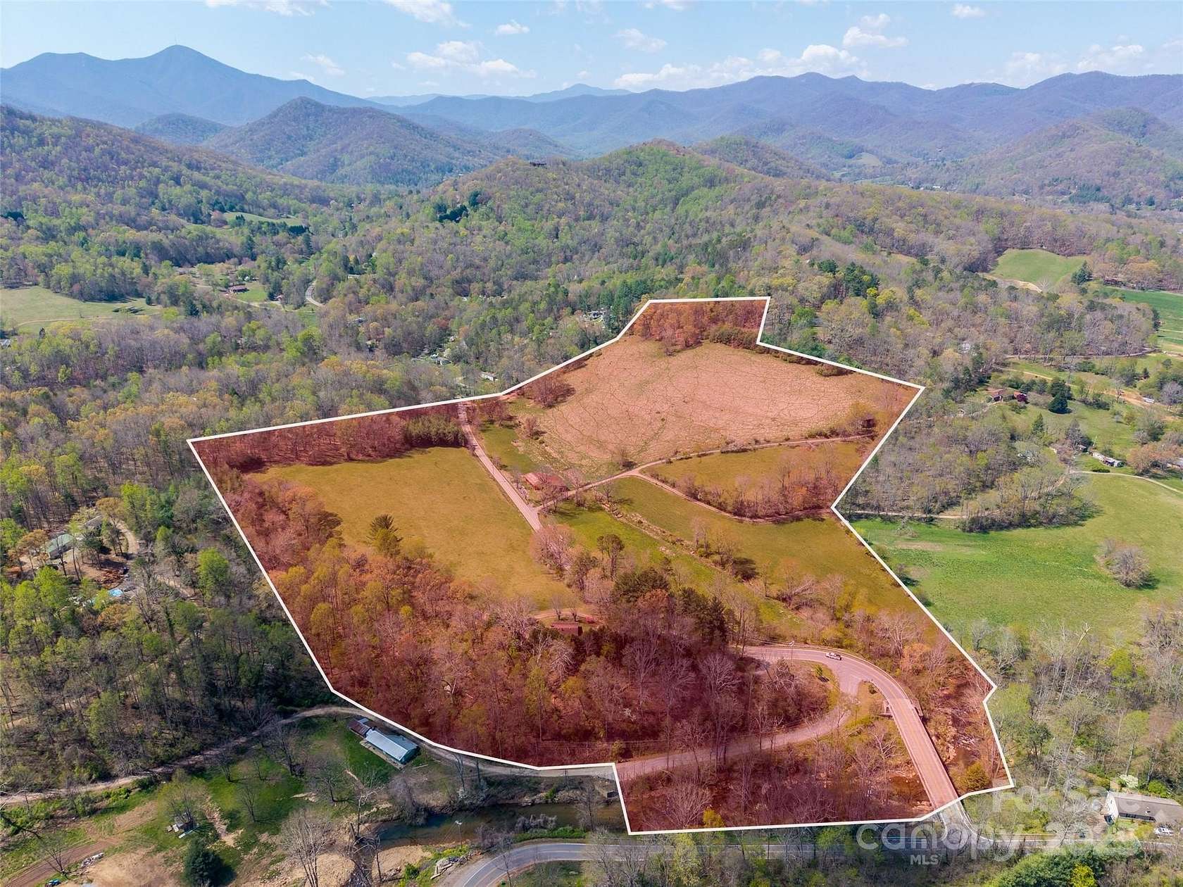 45 Acres of Land with Home for Sale in Candler, North Carolina