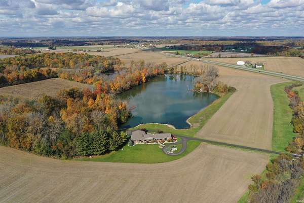 60 Acres of Agricultural Land with Home for Sale in Hoagland, Indiana