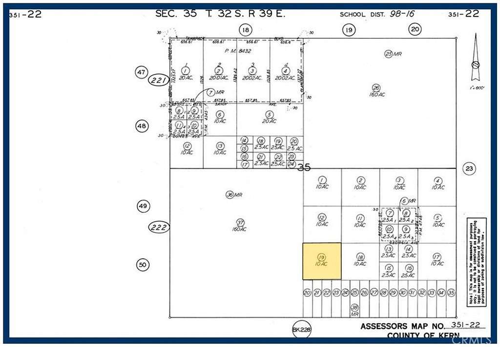 10 Acres of Residential Land for Sale in Aerial Acres, California
