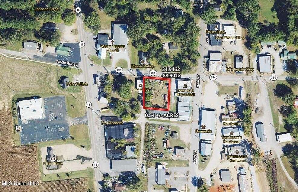 0.54 Acres of Commercial Land for Sale in Walnut, Mississippi