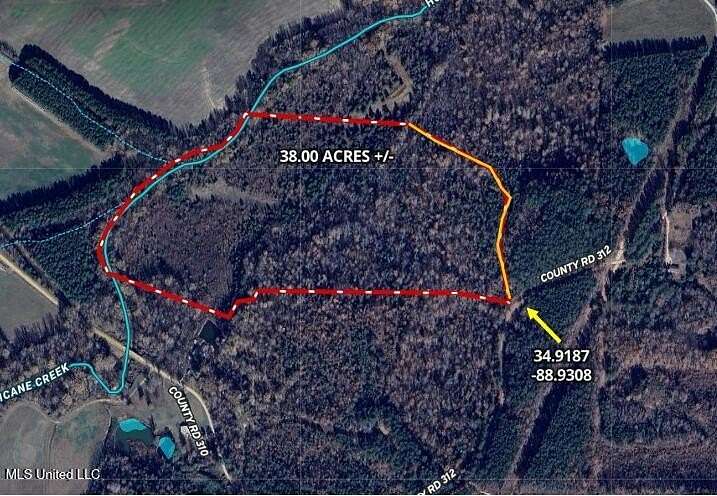80 Acres of Recreational Land & Farm for Sale in Walnut, Mississippi