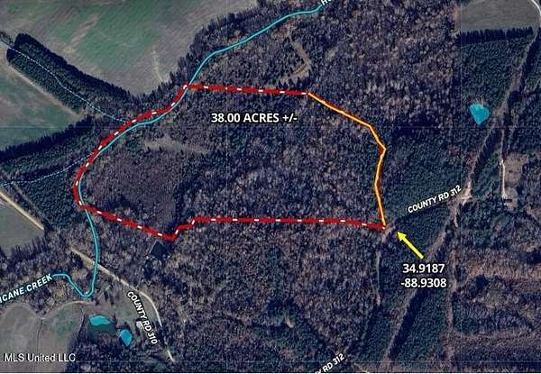 80 Acres of Recreational Land & Farm for Sale in Walnut, Mississippi