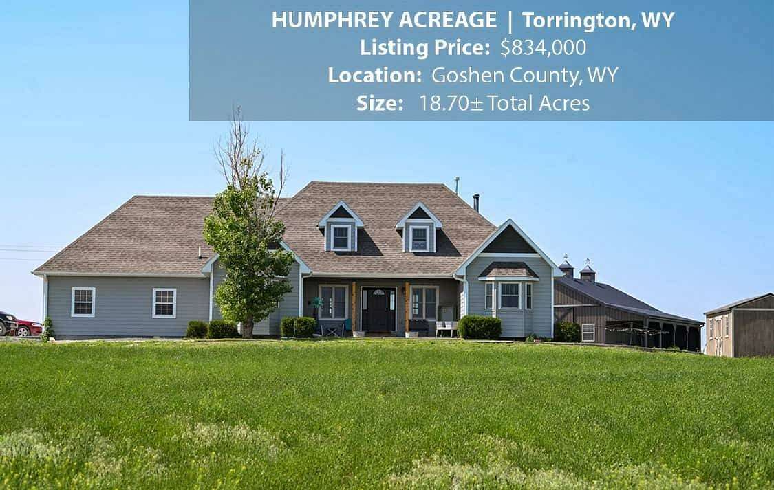 18.7 Acres of Land with Home for Sale in Torrington, Wyoming