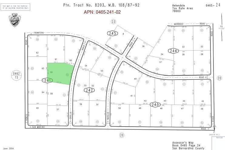 2.36 Acres of Residential Land for Sale in Adelanto, California