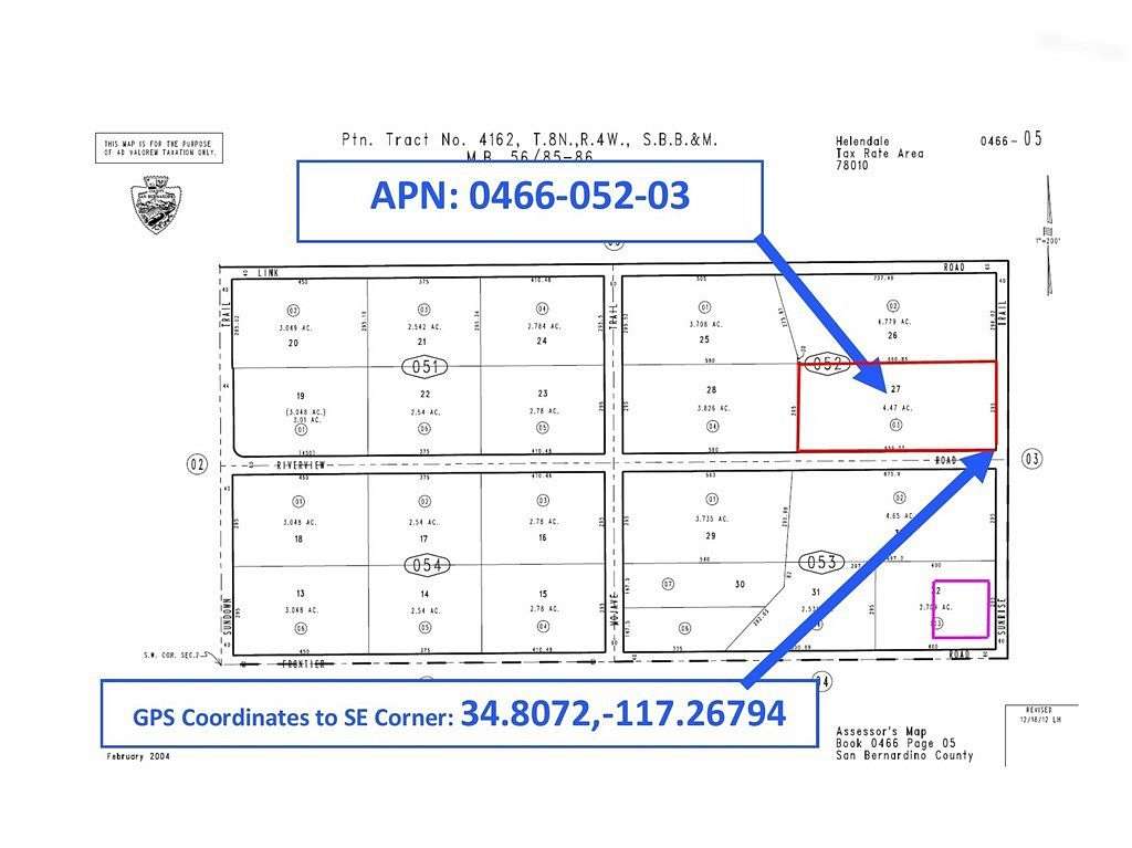 4.47 Acres of Land for Sale in Helendale, California