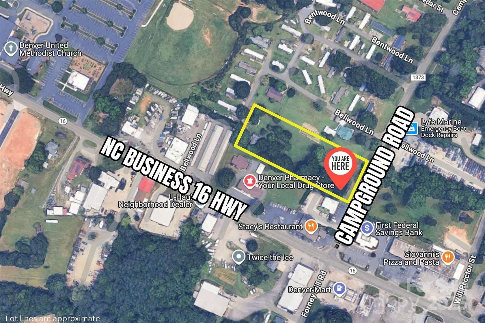1.74 Acres of Commercial Land for Sale in Denver, North Carolina