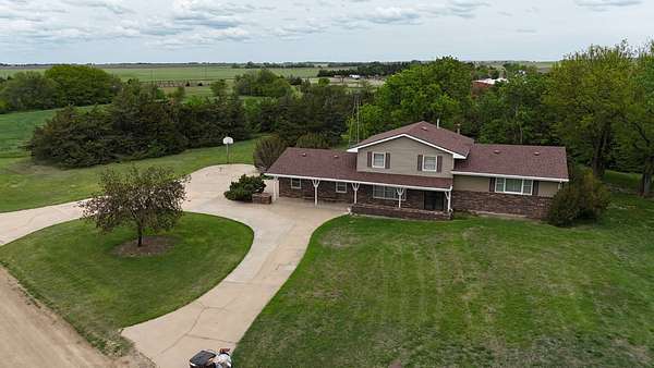6.2 Acres of Residential Land with Home for Sale in Wilson, Kansas