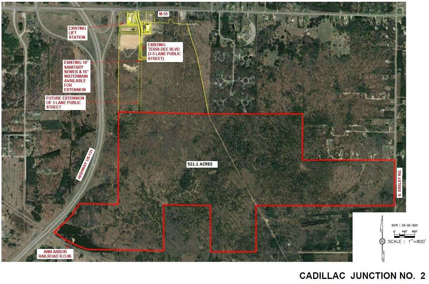 521 Acres of Land for Sale in Cadillac, Michigan