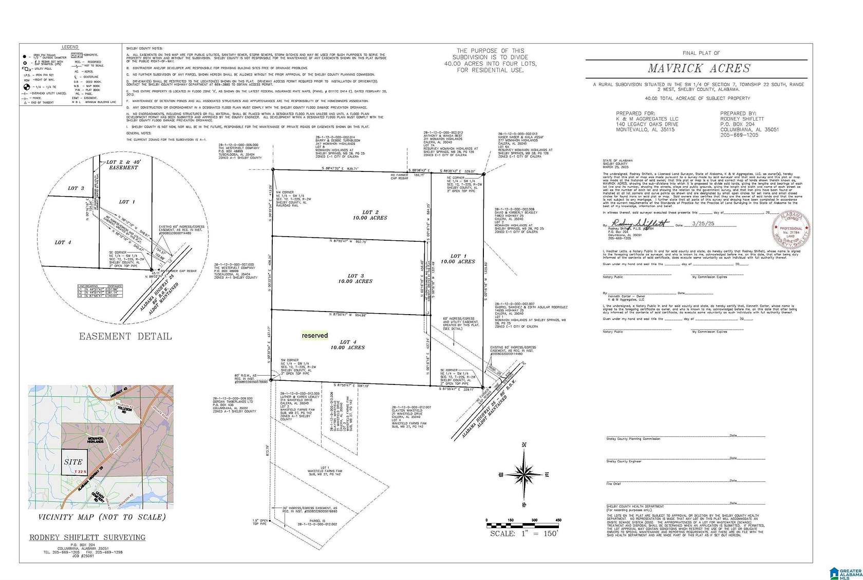10 Acres of Residential Land for Sale in Calera, Alabama