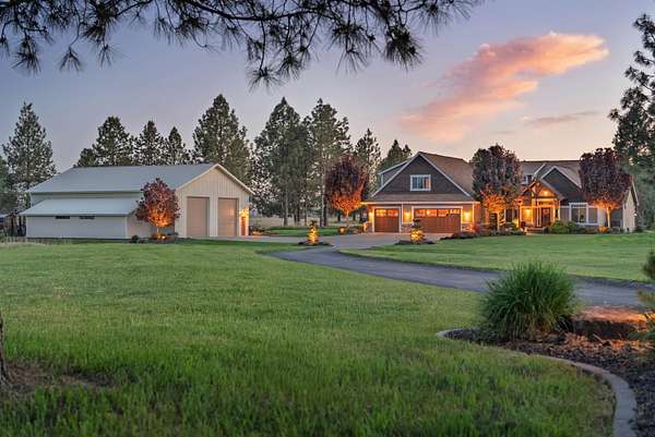 10 Acres of Residential Land with Home for Sale in Chattaroy, Washington