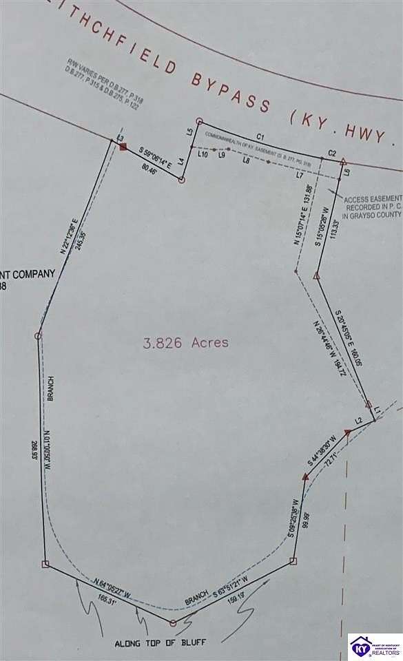 3.82 Acres of Commercial Land for Sale in Leitchfield, Kentucky