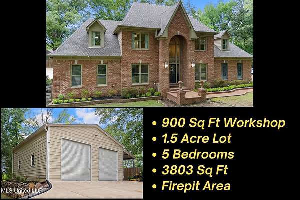 1.5 Acres of Residential Land with Home for Sale in Olive Branch, Mississippi