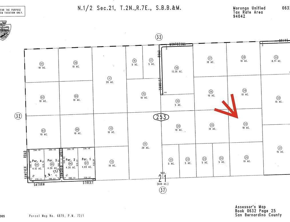 10 Acres of Residential Land for Sale in Joshua Tree, California