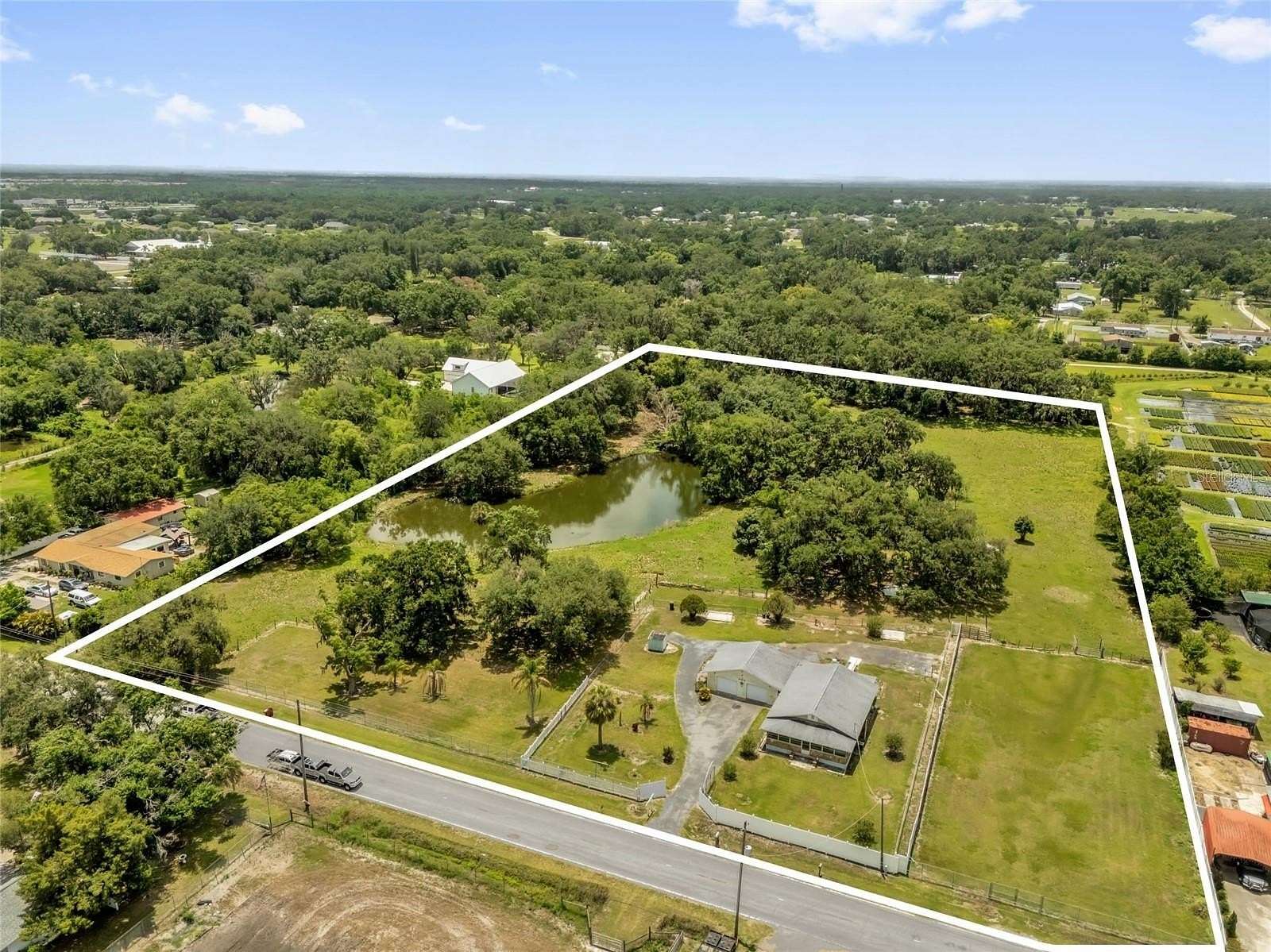 6.8 Acres of Land with Home for Sale in Plant City, Florida